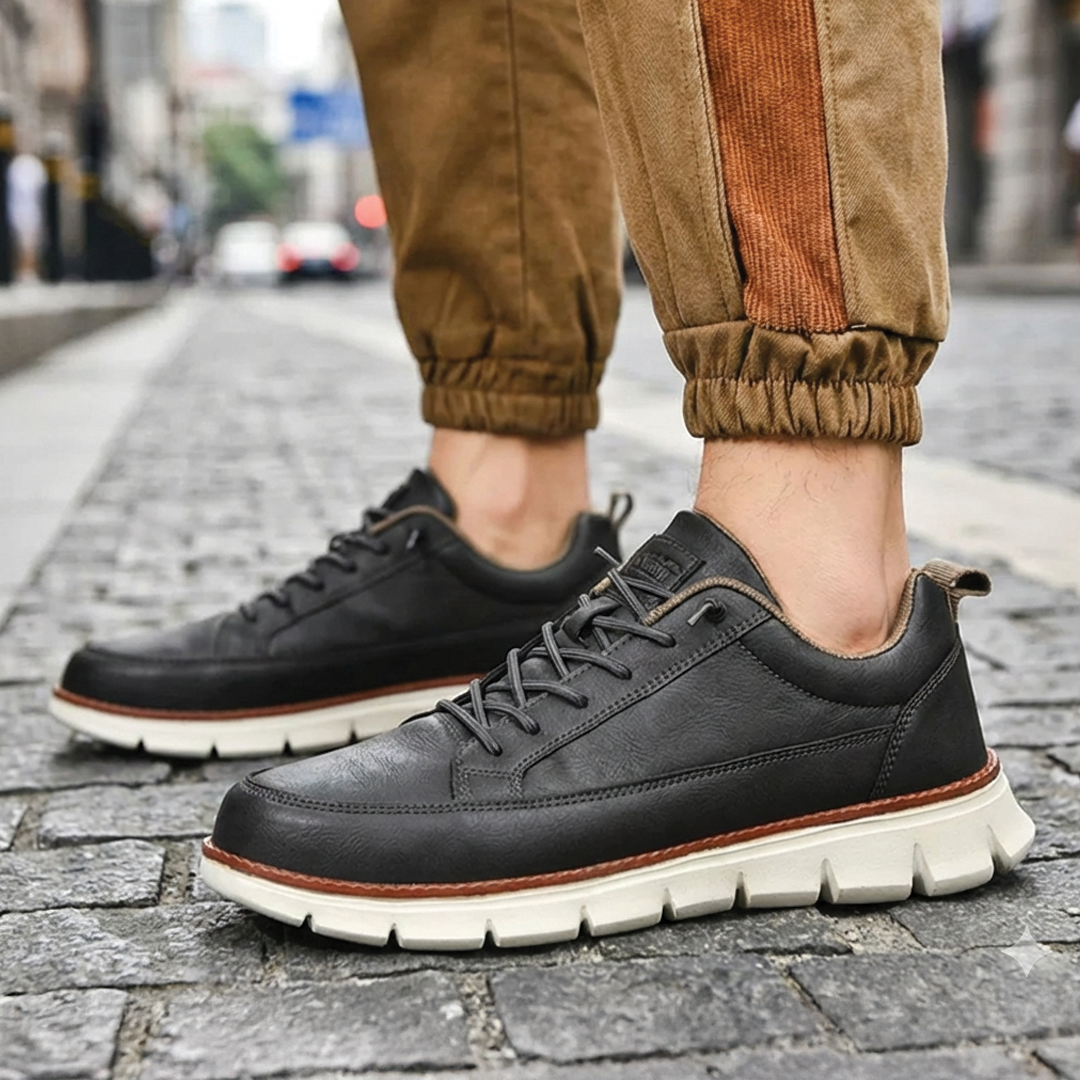 Cruelty Free Leather Lace Up Sneakers