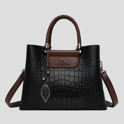 Elegant Brown Wooden Tote Bag for Women
