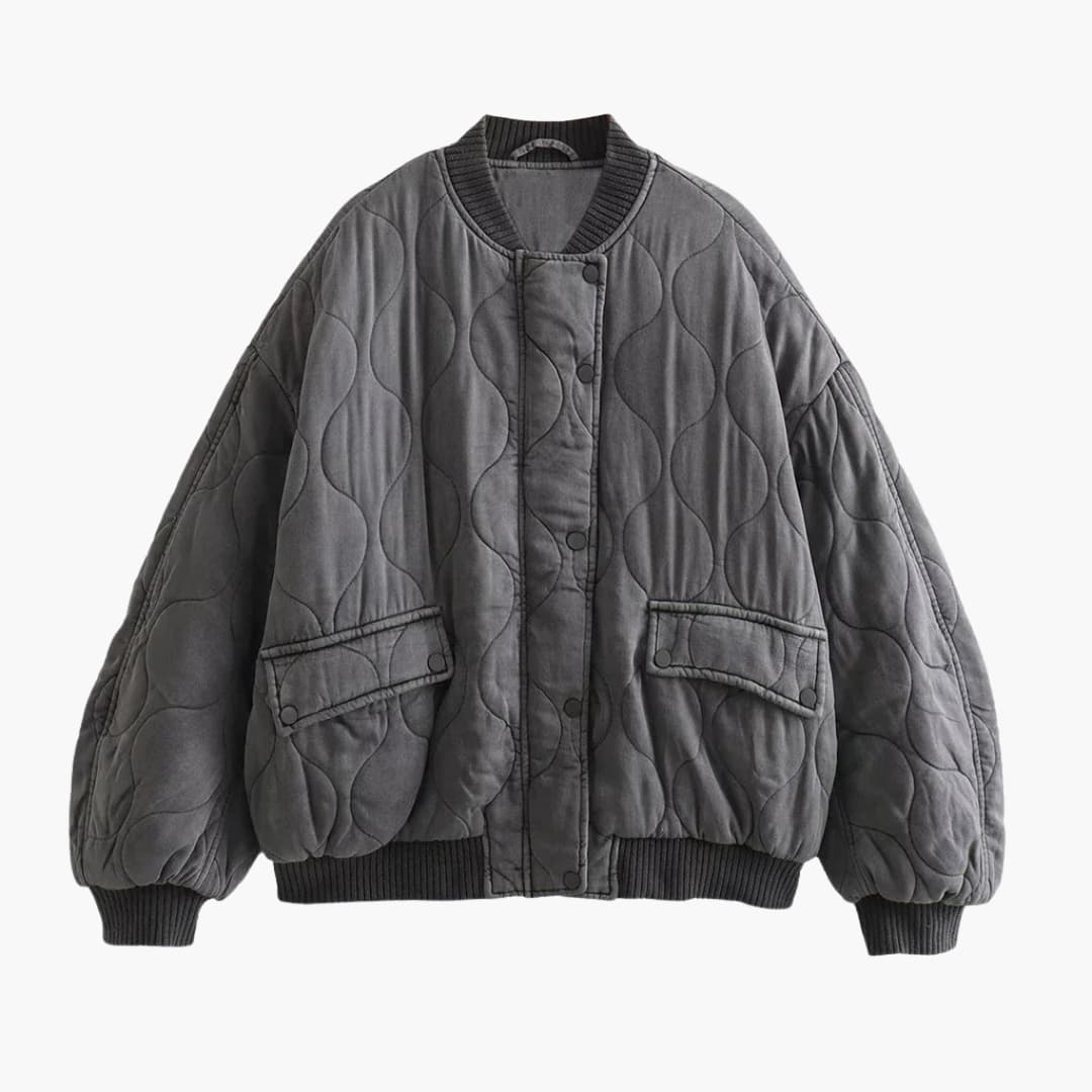 Relaxed Fit Womens Bomber Jacket - Olytrend