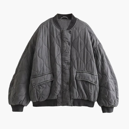 Relaxed Fit Womens Bomber Jacket - Olytrend