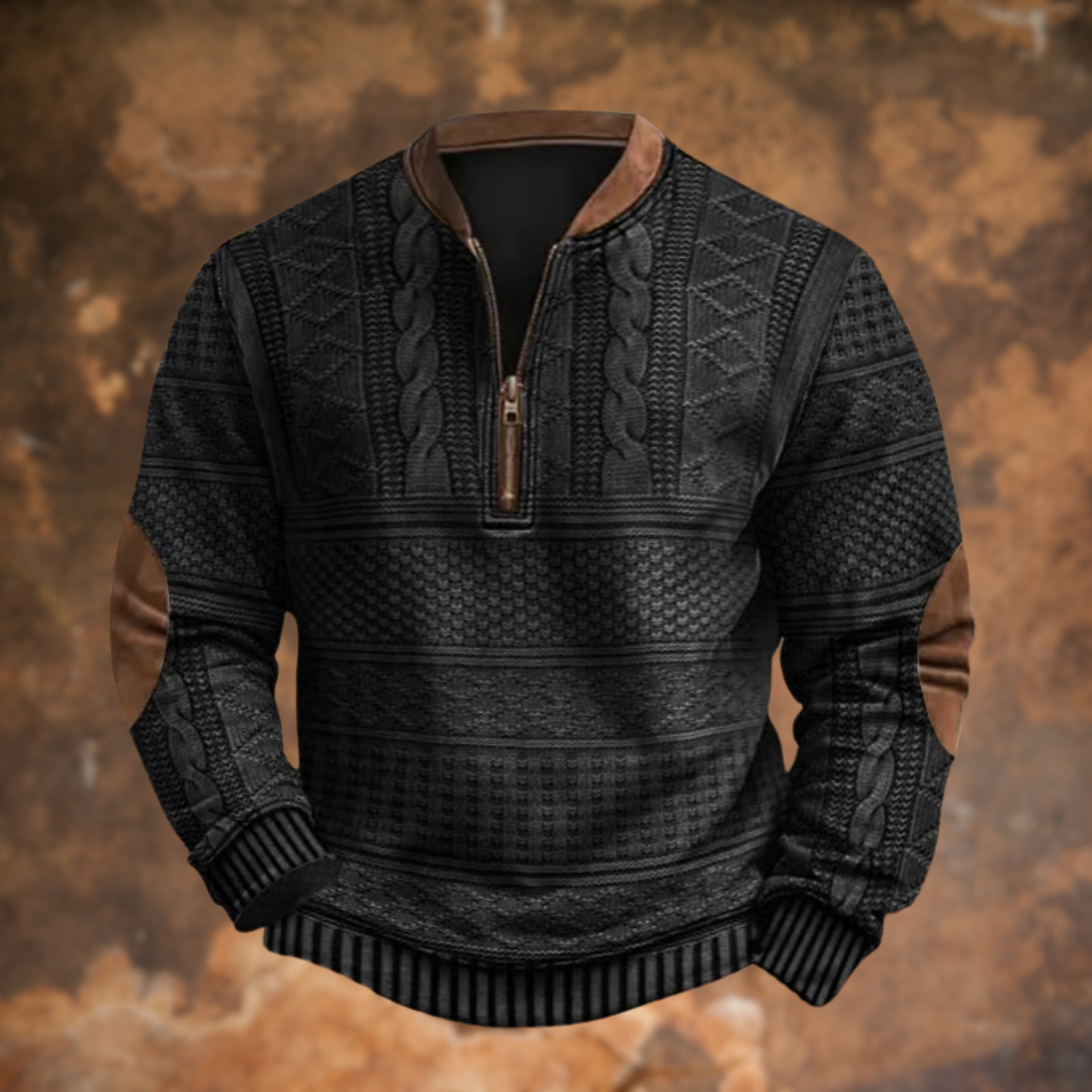 Classic Men's Cable Knit Pullover Sweater