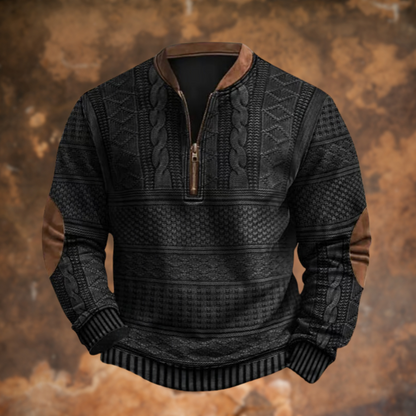 Classic Men's Cable Knit Pullover Sweater