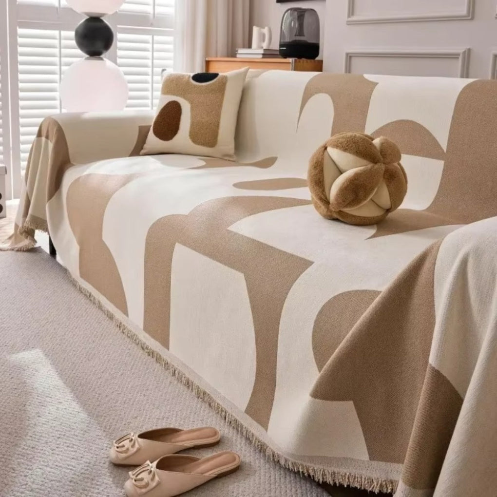 Stylish Patterned Couch Slipcover