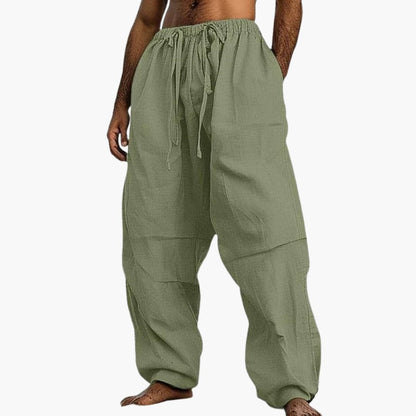 Loose Fit Casual Mens Drawstring Pants