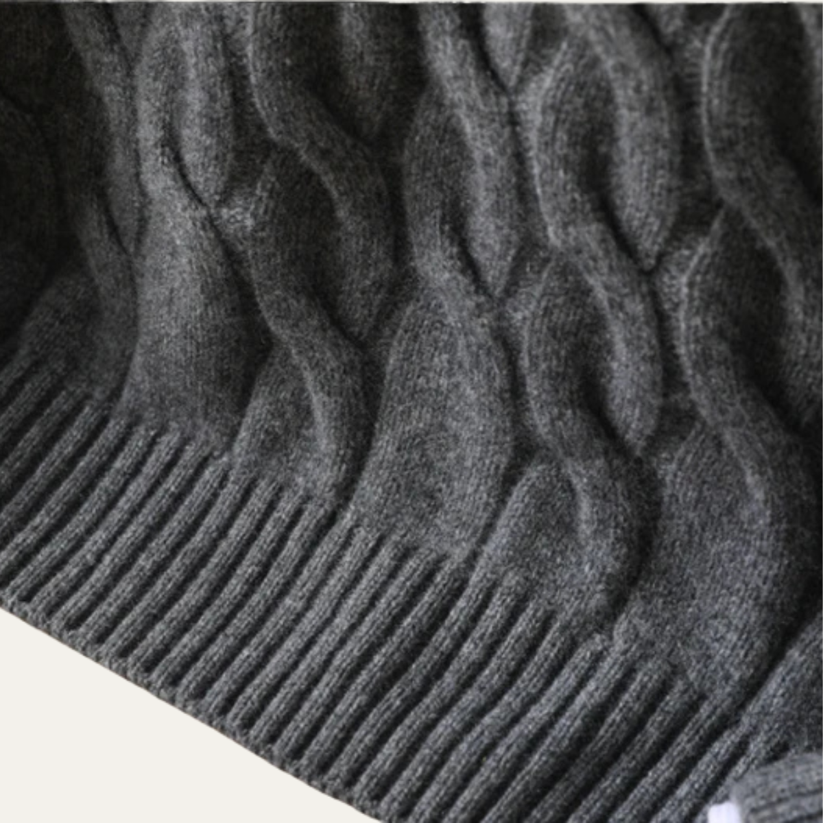 Luxury Men's Soft Cable Knit Sweater