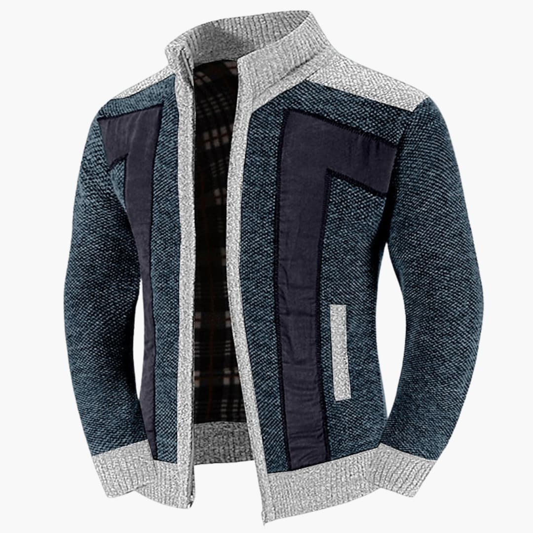 Men's Crew Neck Sweater with Fitted Sleeves