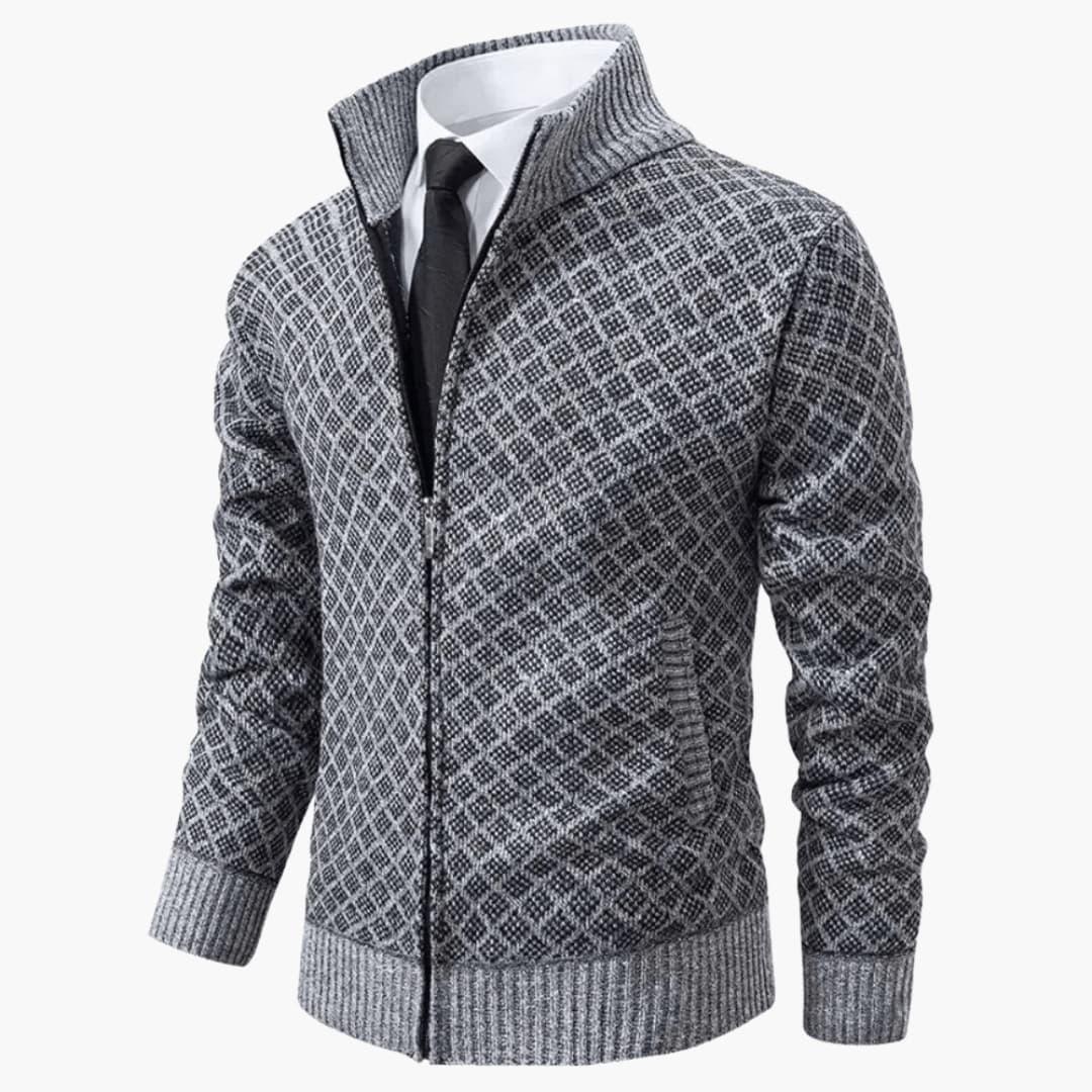 Slim Fit Mens Blazer with Lapel and Button Front - Olytrend