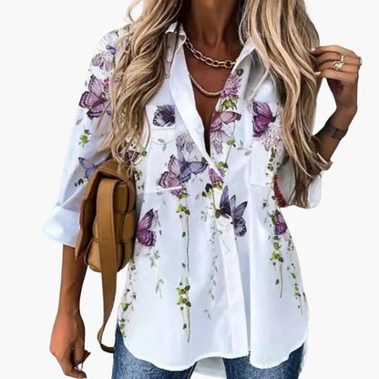 Women's Floral Print Relaxed Fit Blouse