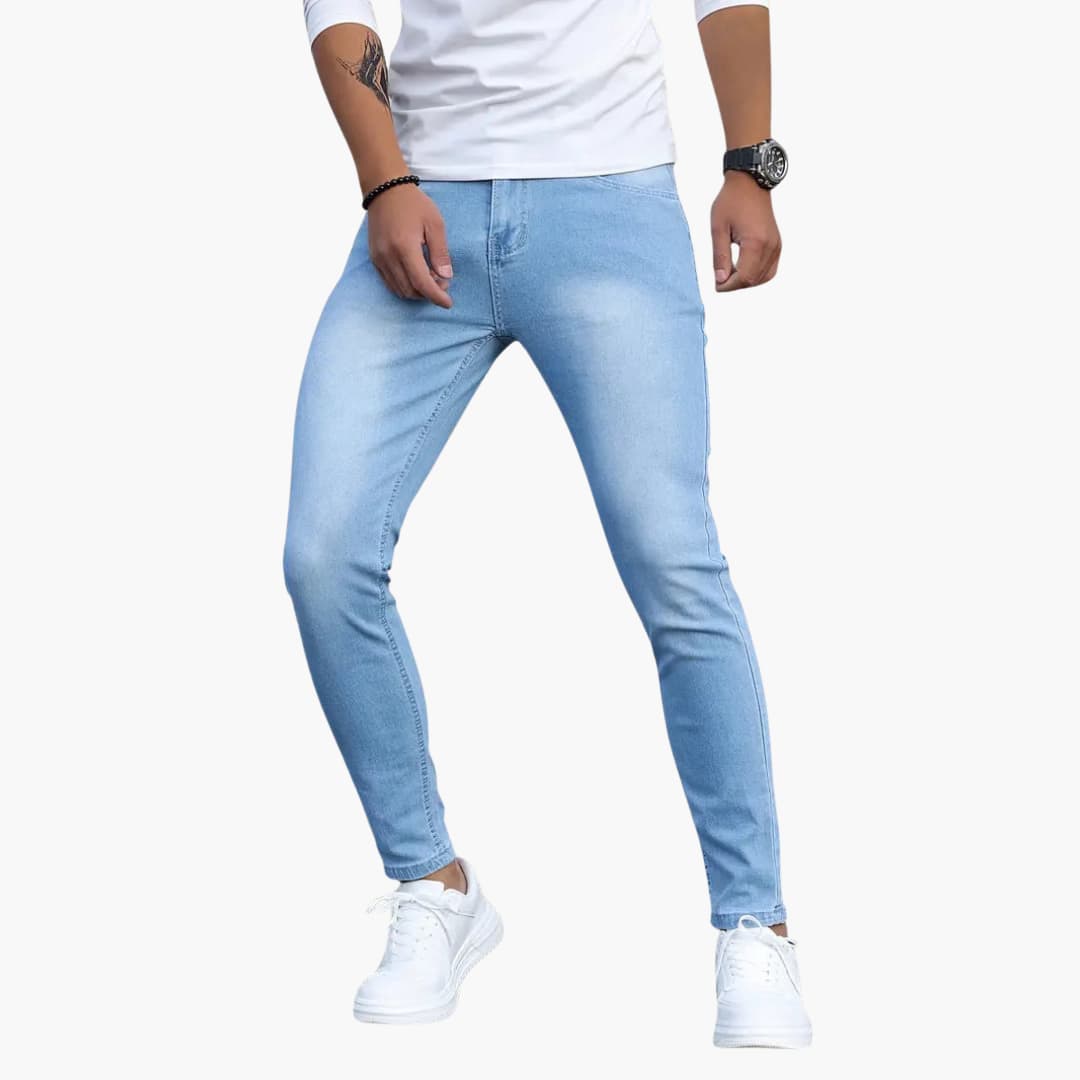 Men's Slim Fit Tapered Leg Jeans - Olytrend