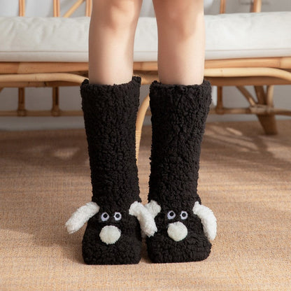 Cozy Fuzzy Socks with Cute Dog Design