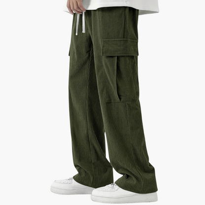 Comfortable Mens Cord Pants with Stretch Waist