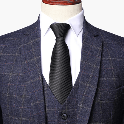 Classic 3-Piece Mens Suit with Vest and Jacket