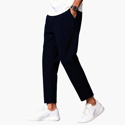 Men's Straight Leg Running Pants with Side Pockets