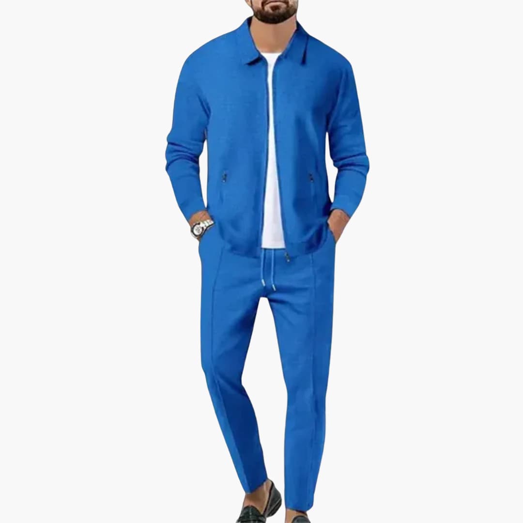 Casual 2-Piece Tracksuit with Zip Top and Trousers