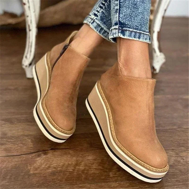 Ladies High Heel Ankle Boots with Classic Style