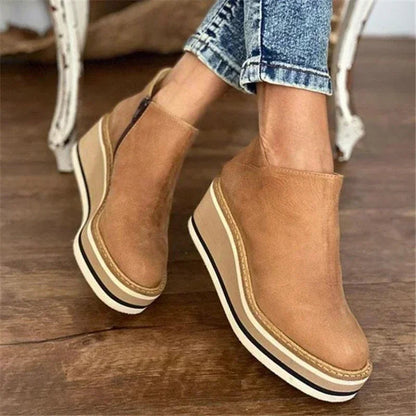 Ladies High Heel Ankle Boots with Classic Style
