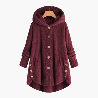 Ladies' Hooded Coat with Button Front