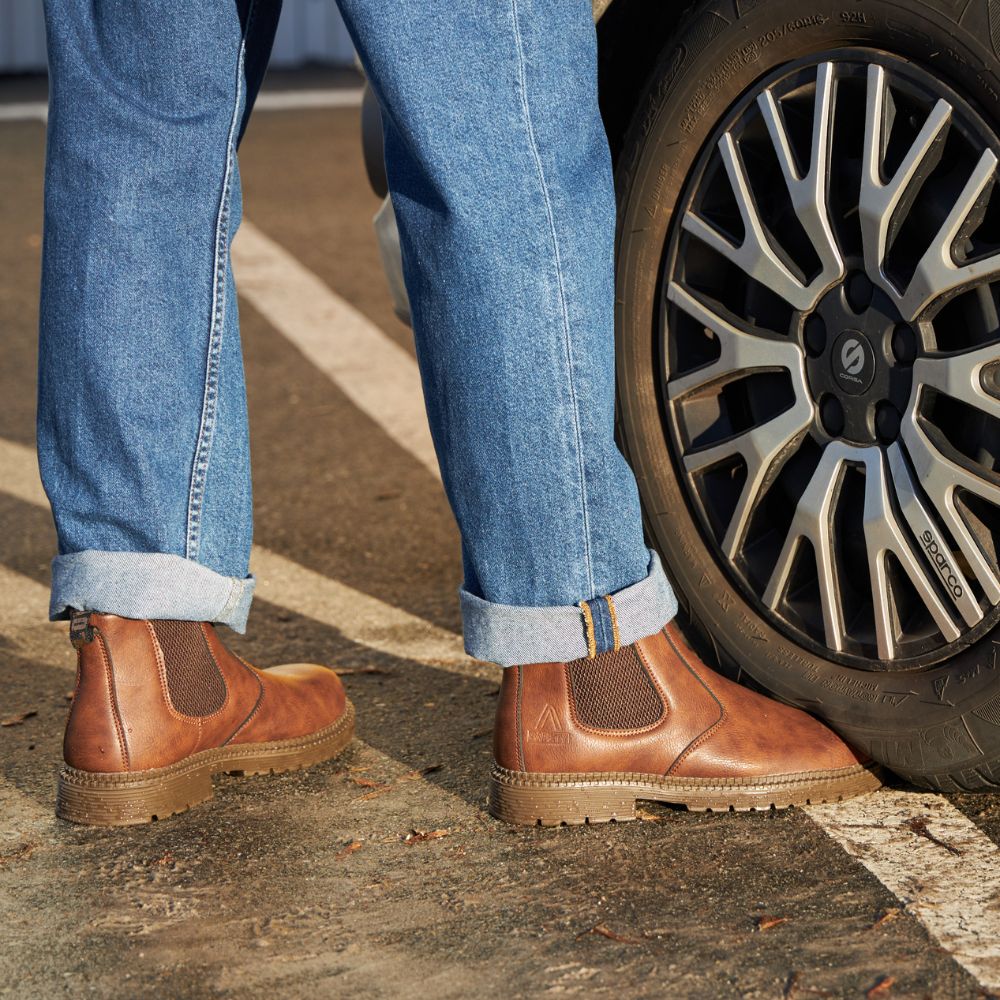 Tough Leather Work Boots for Men