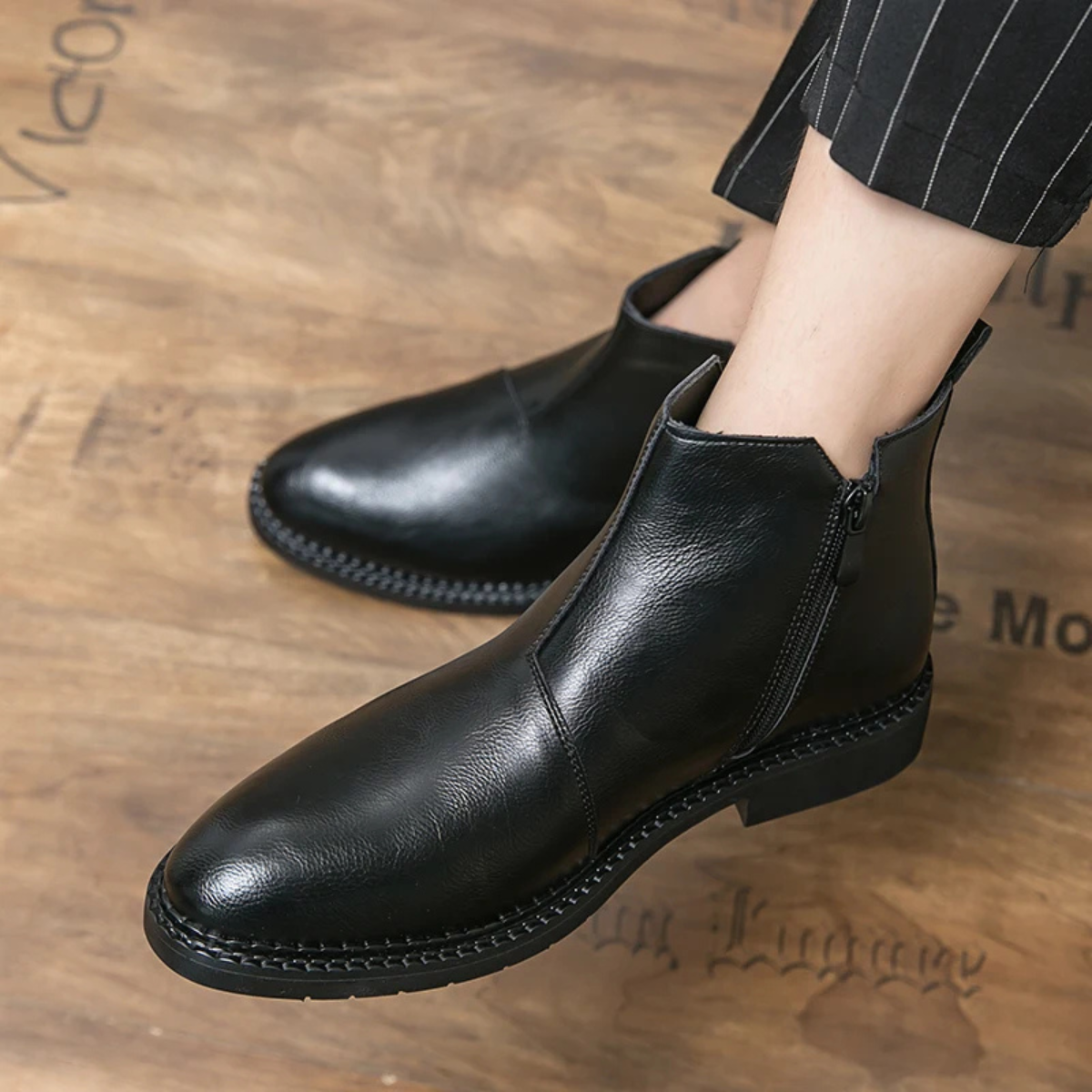 Genuine Leather Men's Ankle Boots