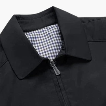 Classic Plaid Lined Mens Zip Up Jacket