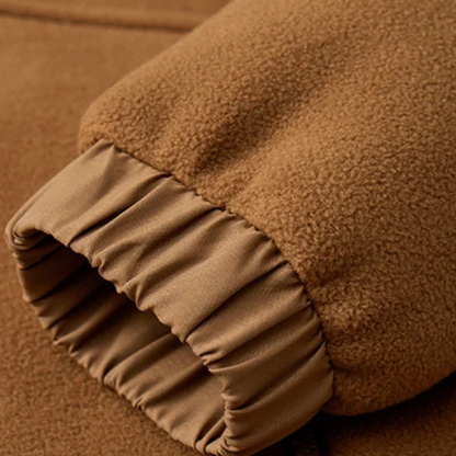 Warm Men's Fleece Hooded Zip Up Winter Jacket