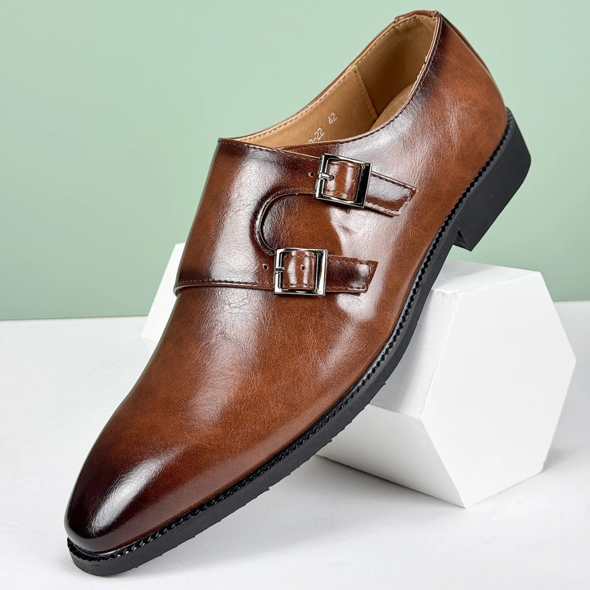 Classic Men's Genuine Leather Belt Strap Shoes