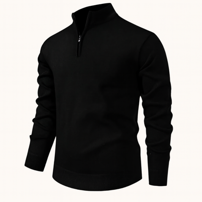 Men's Quarter Zip Fleece Pullover Sweater