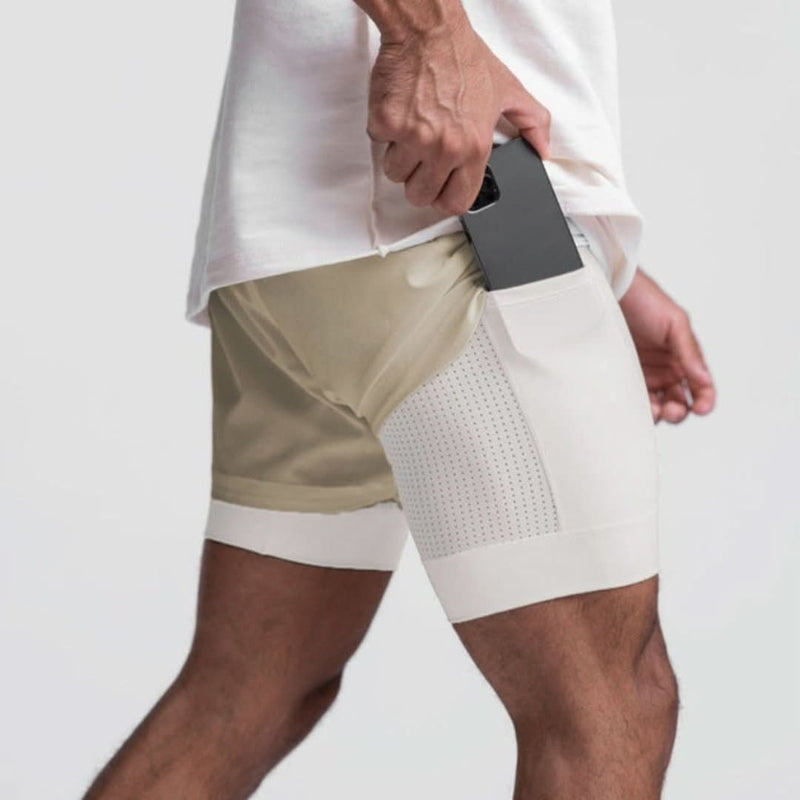 Men's Athletic Shorts with Liner for Running Training