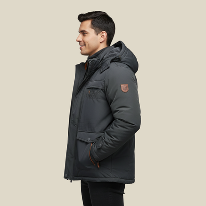 Warm Waterproof Men's Hooded Parka Jacket