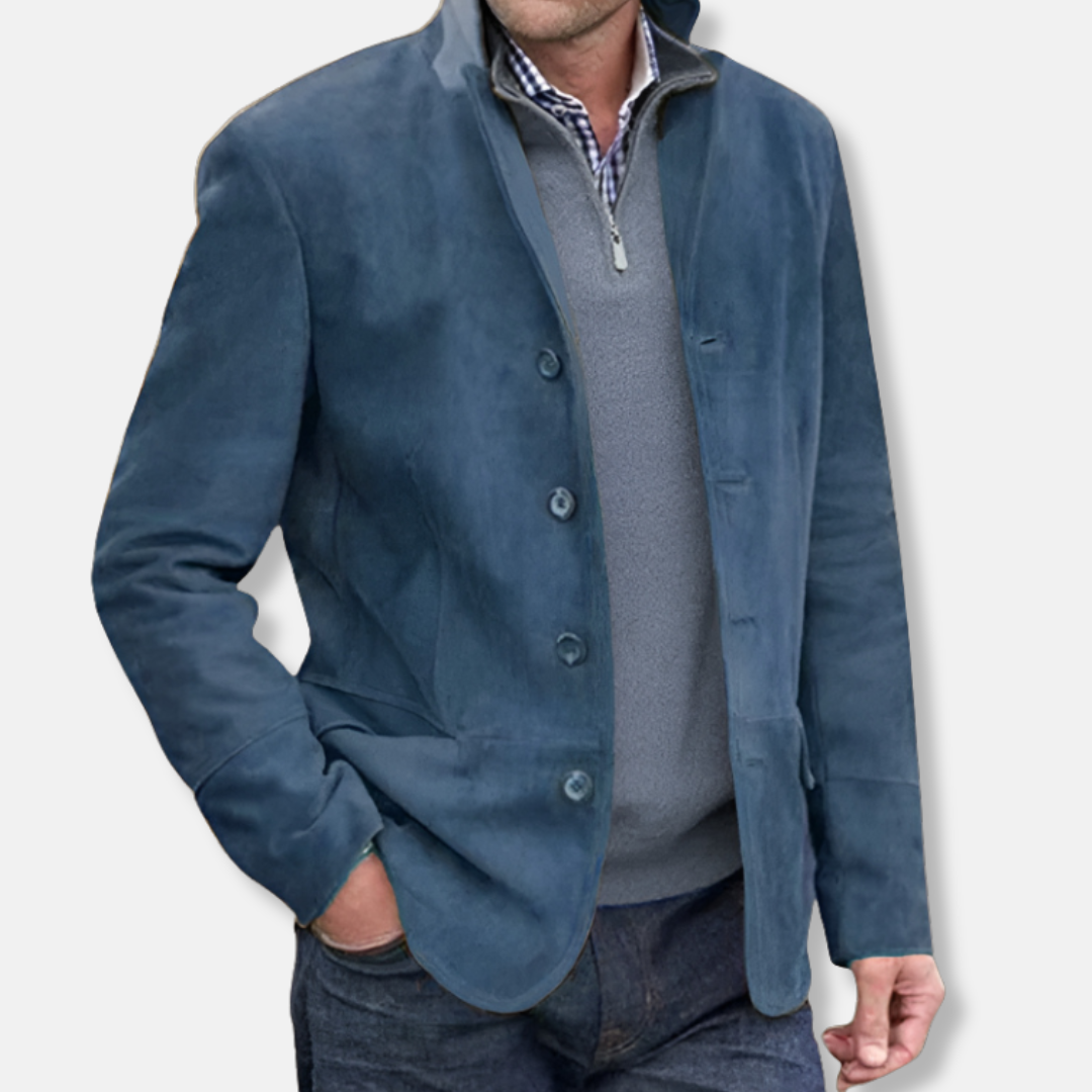 Classic Fit Mens Jacket Soft Button Coat