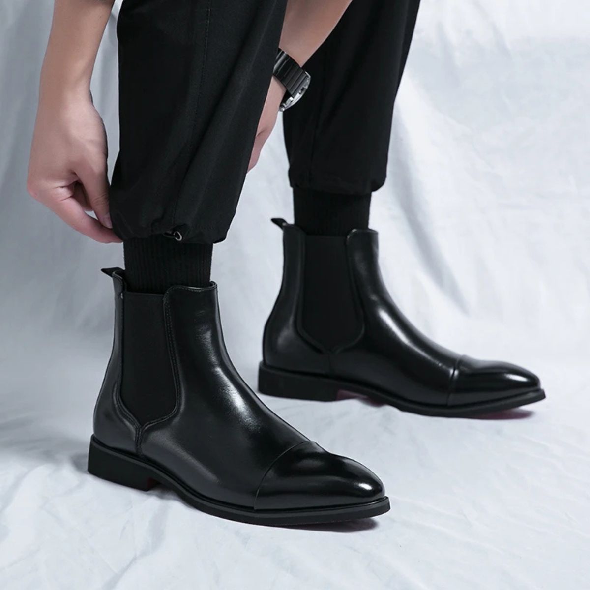 Classic Leather Mens Chelsea Ankle Boots