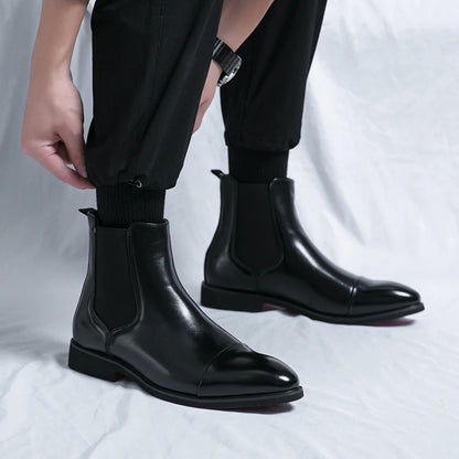 Classic Leather Mens Chelsea Ankle Boots