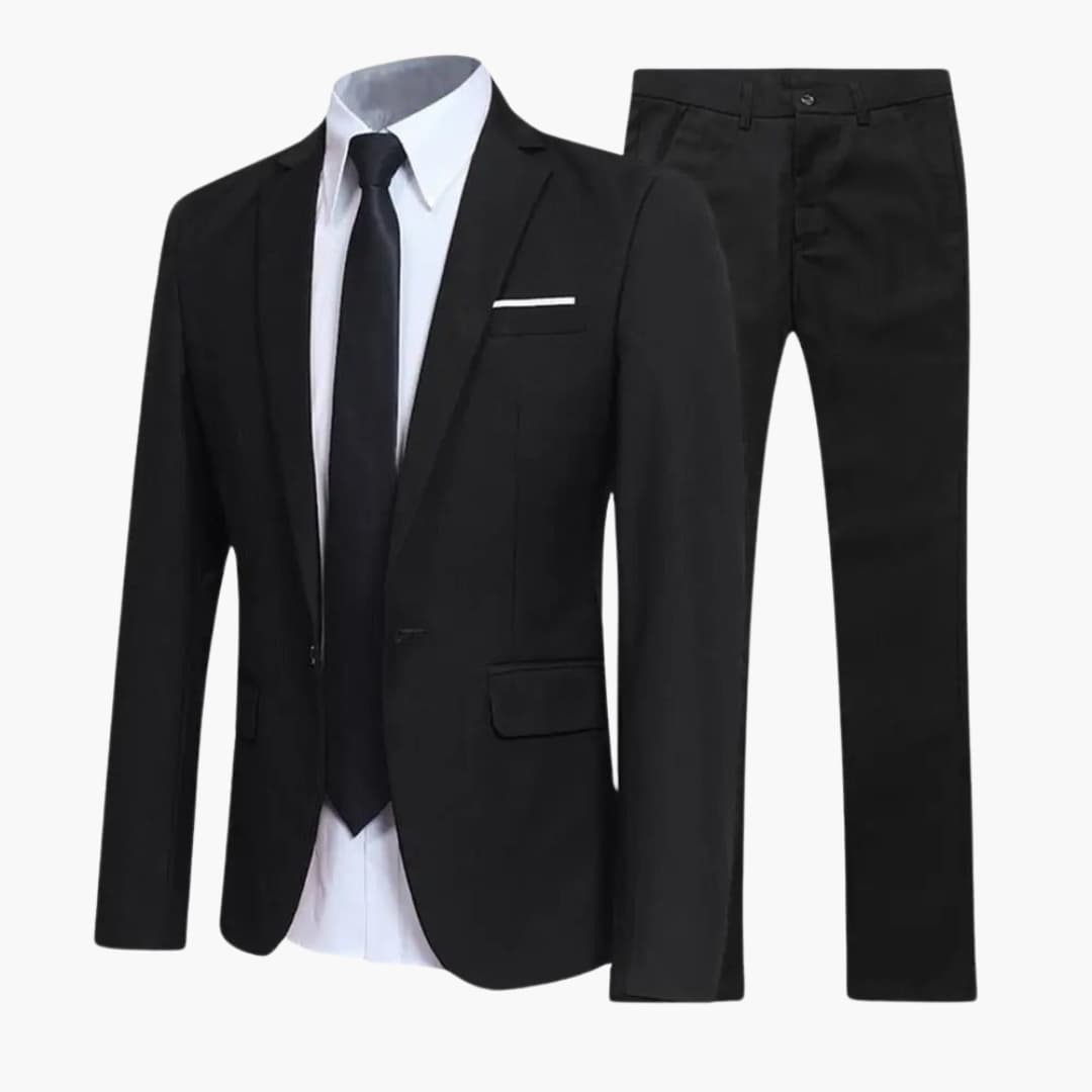 Classic 2-Piece Men's Business Suit - Slim Fit - Olytrend