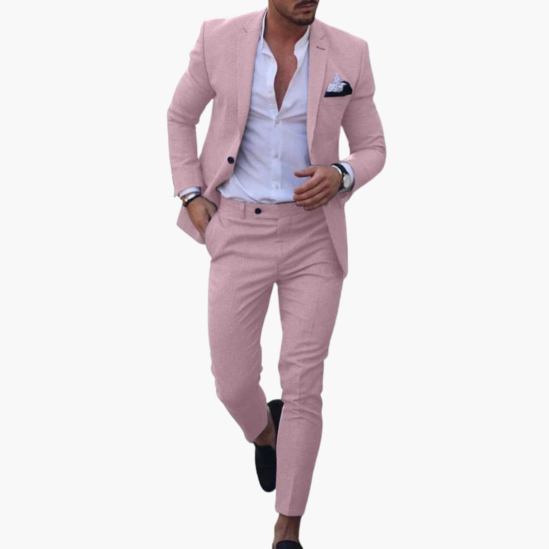 Slim Fit Mens Wool Blazer Suit