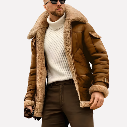 Classic Leather Flight Jacket - Olytrend