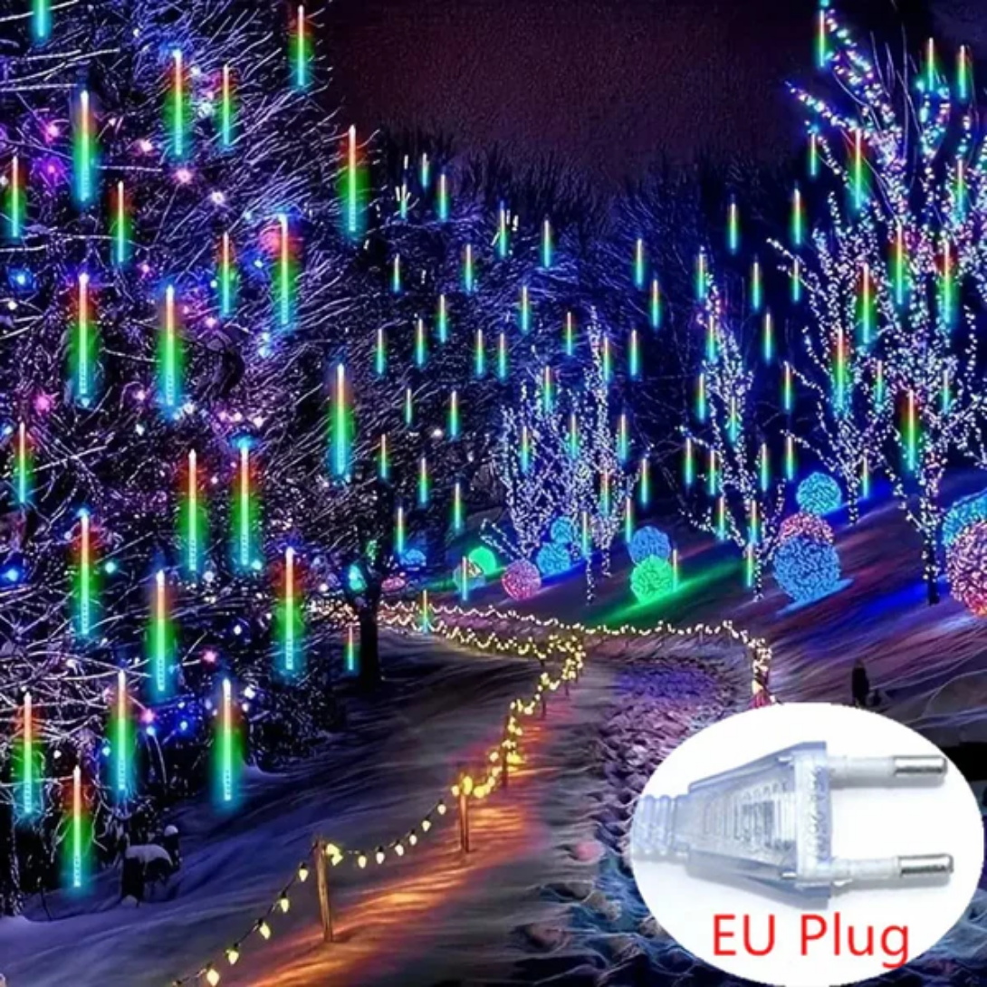 Colorful Falling Rain Drop String Lights