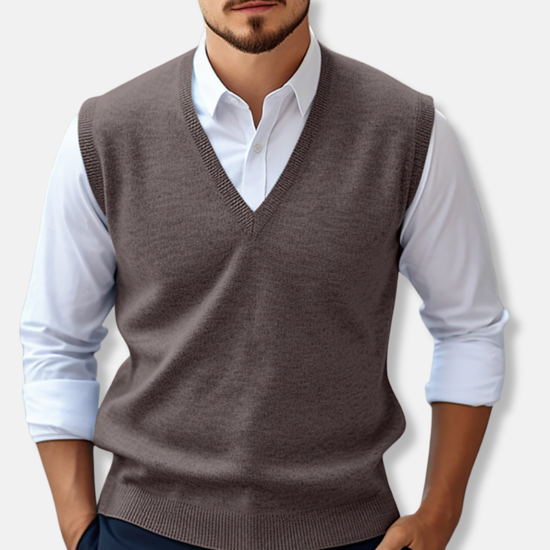 Classic Fit Crew Neck Sweater Vest