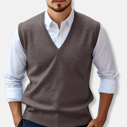 Classic Fit Crew Neck Sweater Vest