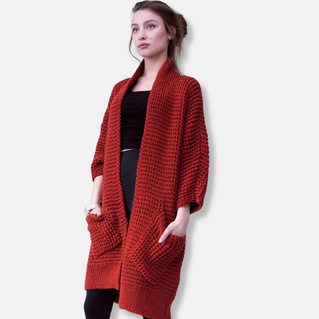 Women's Oversized Open Front Knit Coat