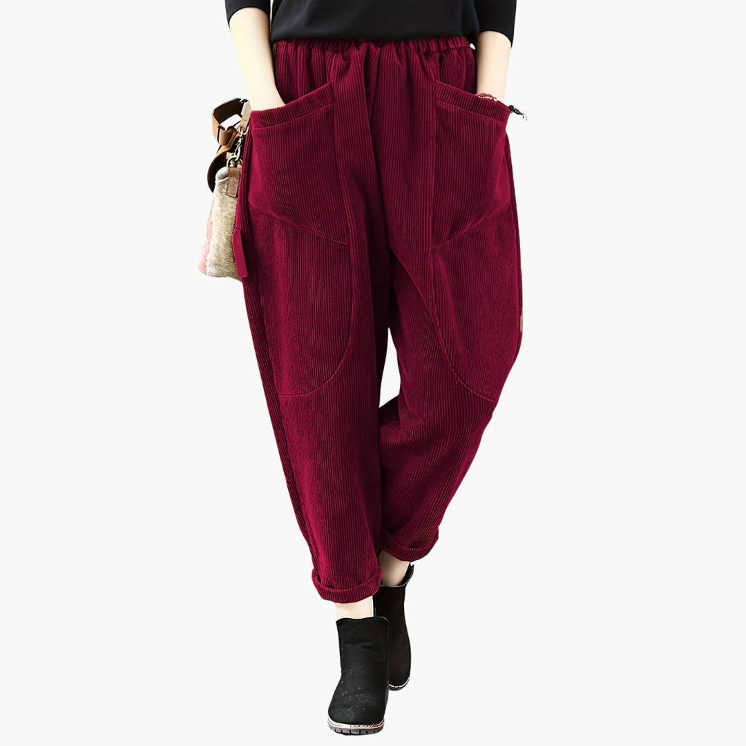 Ladies Comfortable Wide Leg Cargo Pants
