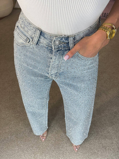 Decorative Classic Straight Jeans