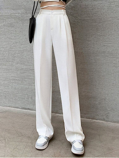 Classic High Waisted Wide Leg Pants for Women