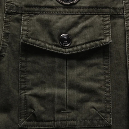 Rugged Mens Military Style Cargo Coat