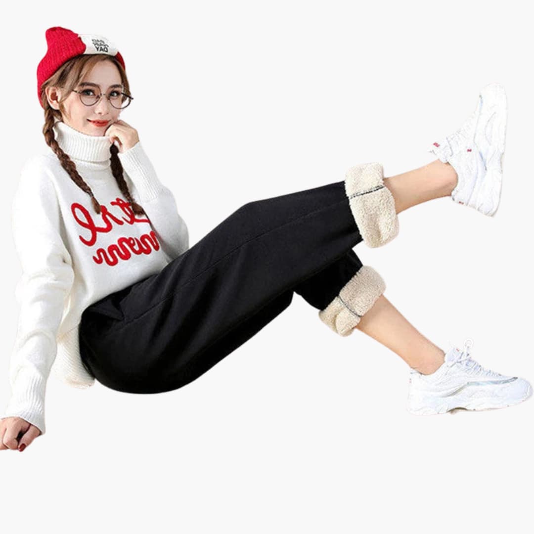 Comfortable Women's Sweatpants with Elastic Waist - Olytrend
