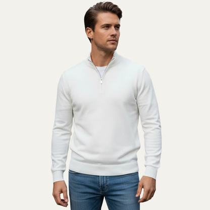 Cozy Men's Cotton Crew Neck Pullover Sweater