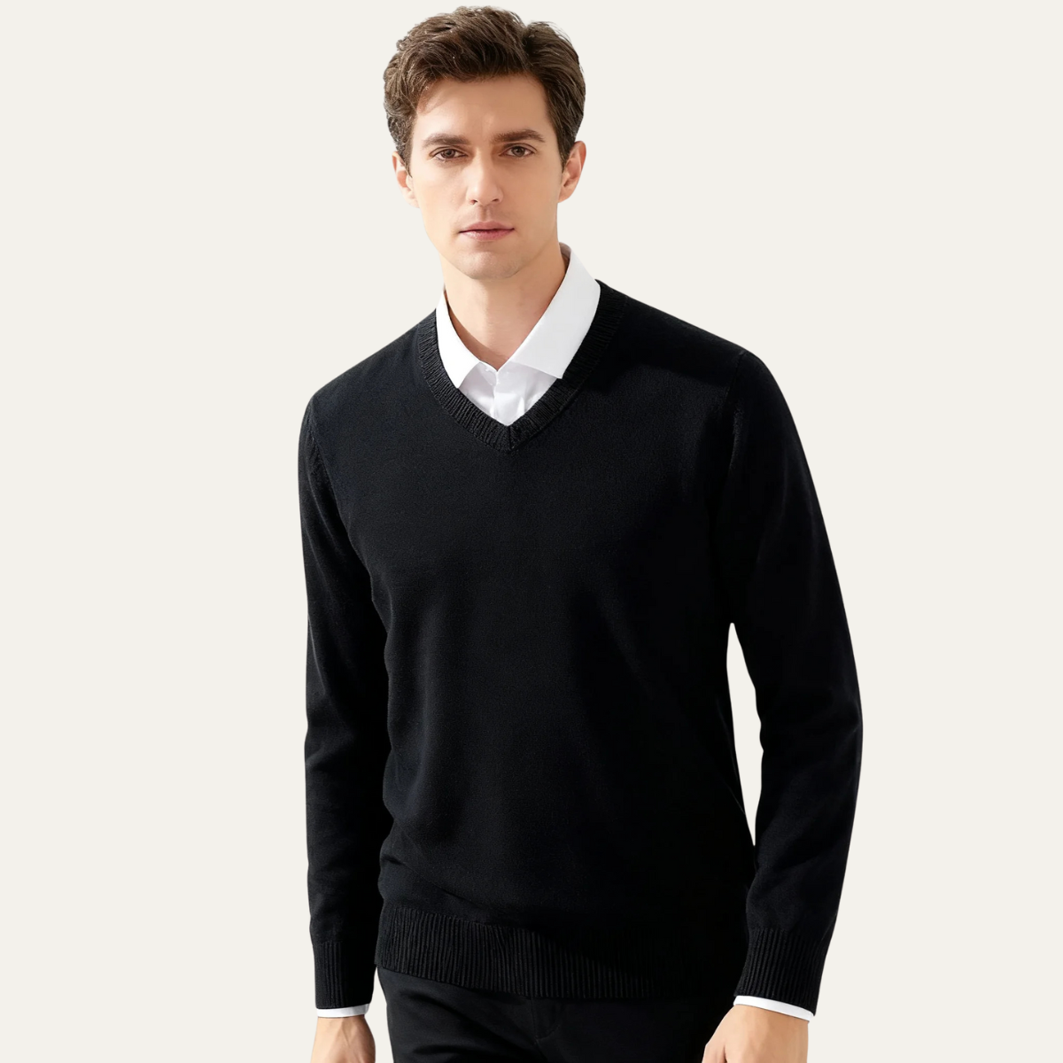 Premium Men's Pure Cashmere Crew Neck Sweater
