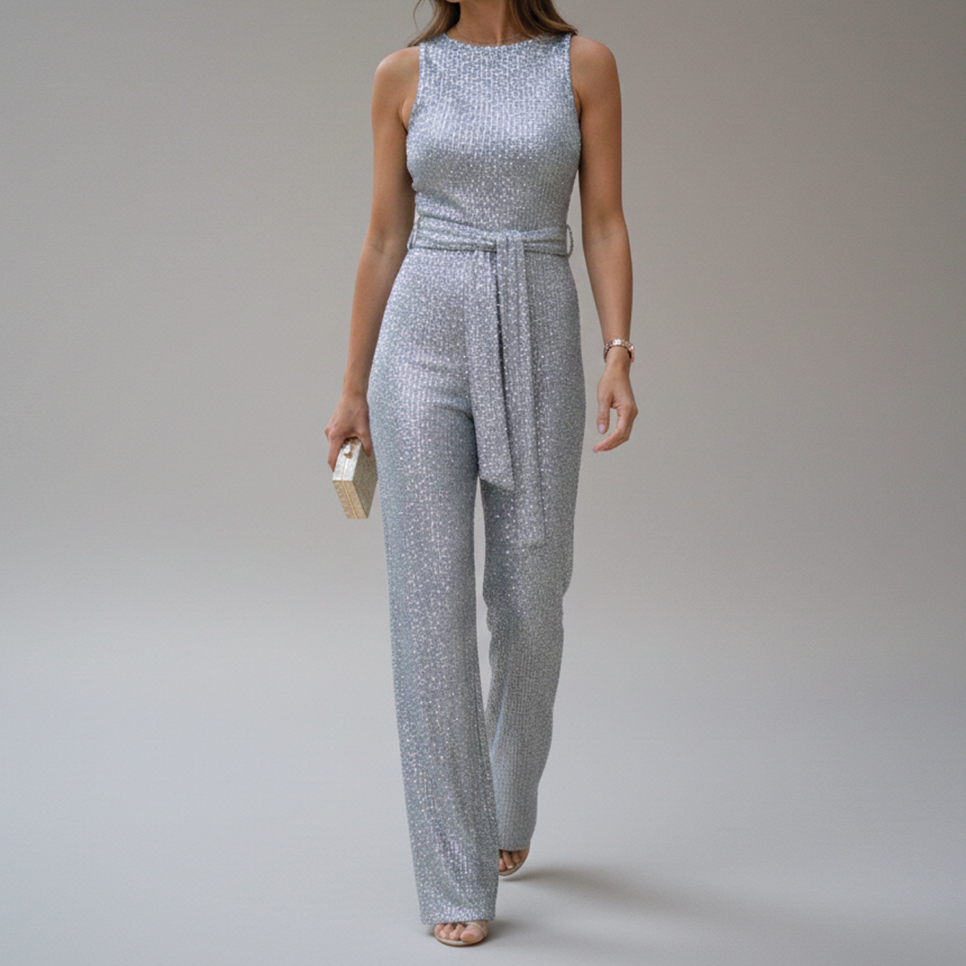 Glittering Sequin Evening Jumpsuit