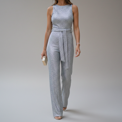 Glittering Sequin Evening Jumpsuit