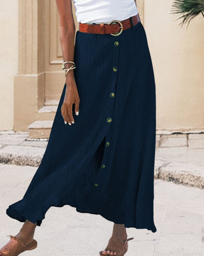 Simple Black Midi Skirt for Women All Day Comfort