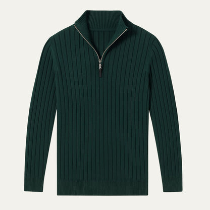Classic Quarter Zip Men's Sweater - Rich Style